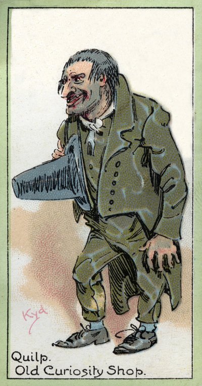 チャールズ・ディケンズ作の &39;The Old Curiosity Shop&39;のQuilp、1923年 作： Joseph Clayton Clarke